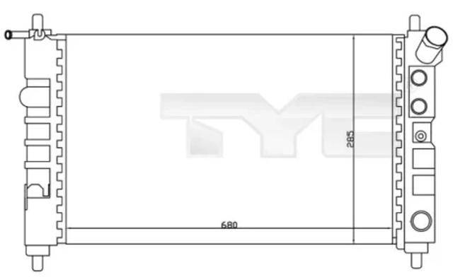 Радіатор основний 7250005 TYC