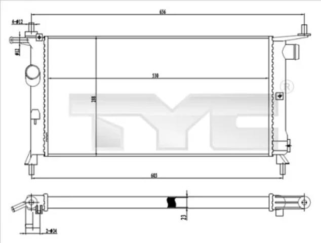 Радіатор основний 7250020 TYC