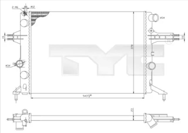 Підвіска радіатора 7250021 TYC