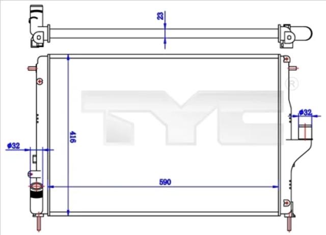 Радіатор основний 7280056R TYC