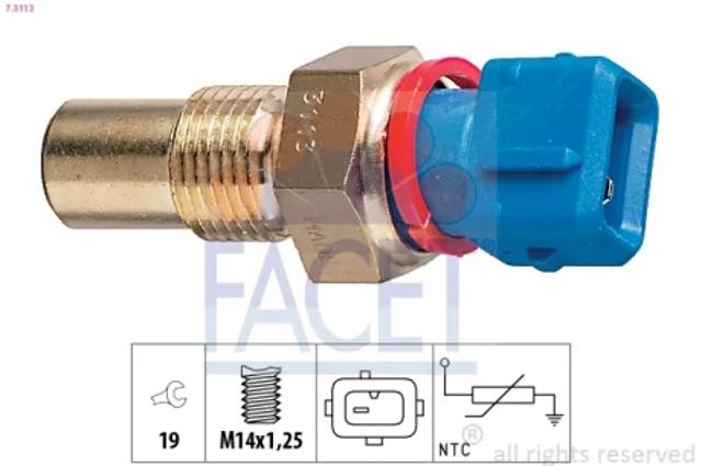 Термодатчик охолоджуючої рідини 73113 FACET