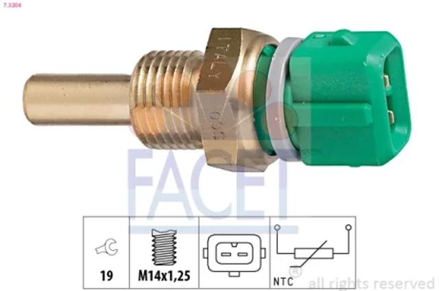 Термодатчик охолоджуючої рідини 73204 FACET