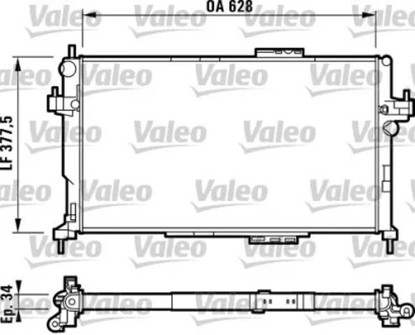 Радіатор водяний 732824 VALEO