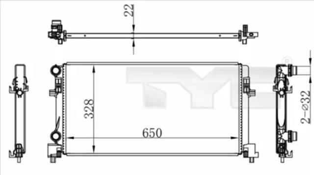Радіатор охолодження 7370073 TYC