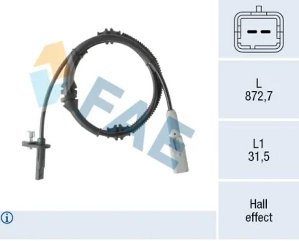 Датчик АБС передній 78552 FAE