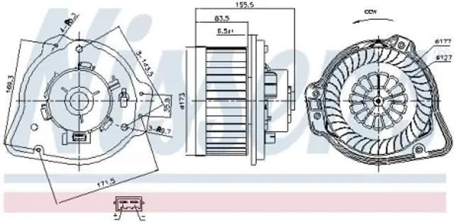 Вентилятор грубки 87020 NISSENS