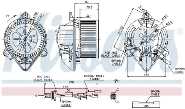 Моторчик пічки 87042 NISSENS
