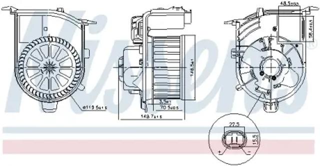 Вентилятор грубки 87449 NISSENS