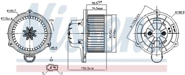 Вентилятор грубки 87510 NISSENS