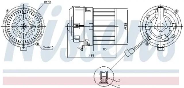 Вентилятор грубки 87791 NISSENS