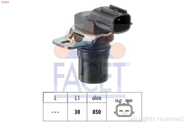 Датчик швидкості вала АКПП 90322 FACET
