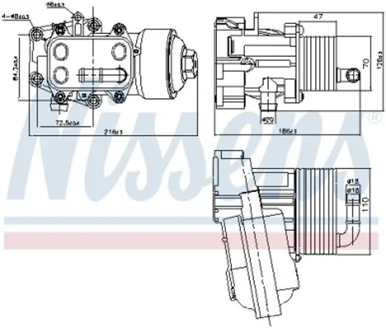 Корпус маслофільтра 91315 NISSENS