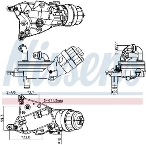Корпус маслофільтра 91349 NISSENS