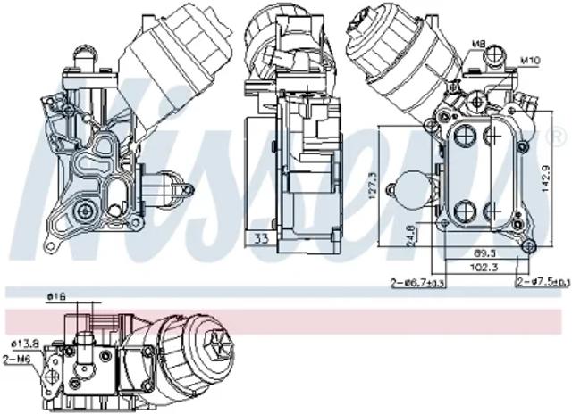 Корпус масляного фільтра 91355 NISSENS