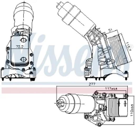 Корпус масляного фільтра 91395 NISSENS