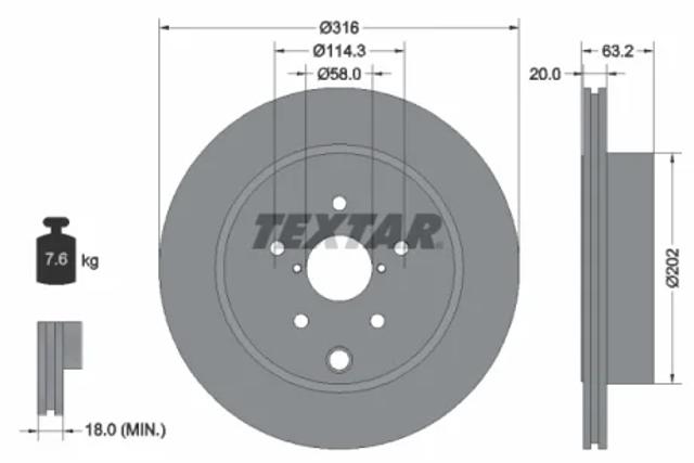 Дискові гальма 92243703 TEXTAR