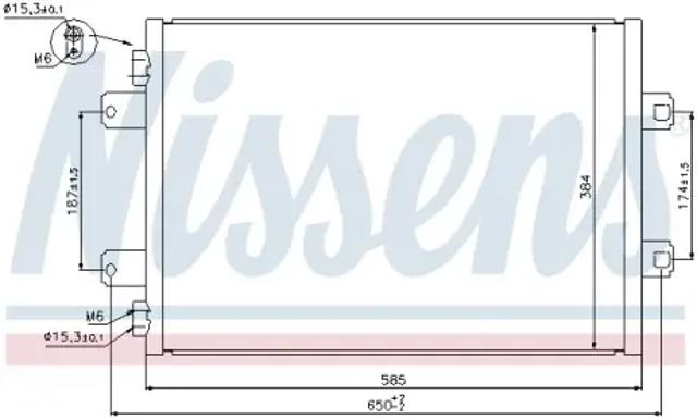 Трубопроводи і радіатор кондиціонера 940077 NISSENS