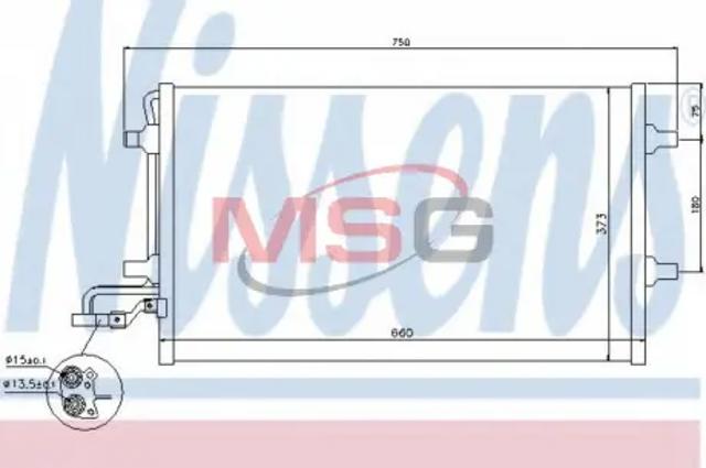 Конденсатор кондиціонера 940154 NISSENS