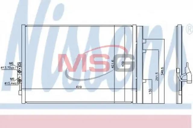 Радіатор охолодження кондиціонера 940227 NISSENS