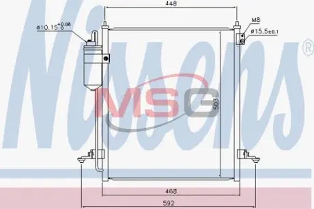 Конденсатор кондиціонера 940610 NISSENS