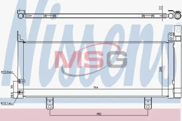 Трубопроводи і радіатор кондиціонера 940639 NISSENS