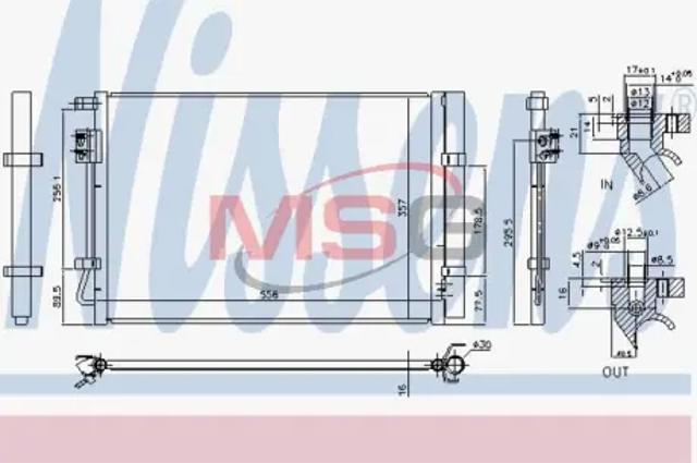 Радіатор кондиціонера 940730 NISSENS