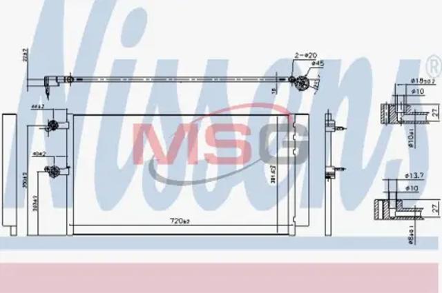 Радіатор кондиціонера 940743 NISSENS