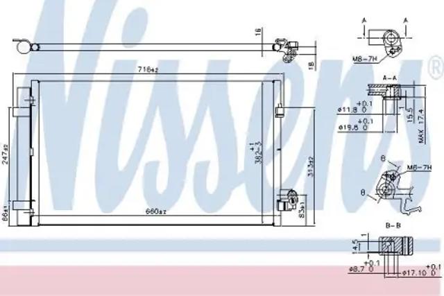 Трубопроводи і радіатор кондиціонера 940750 NISSENS