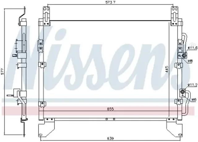 Радіатор системи охолодження кондиціонера 940805 NISSENS