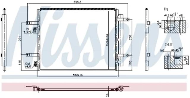 Конденсатор кондиціонера 941004 NISSENS