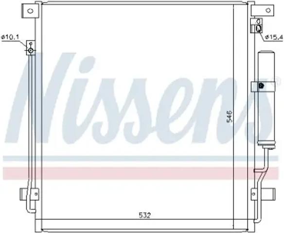 Конденсатор кондиціонера 941168 NISSENS