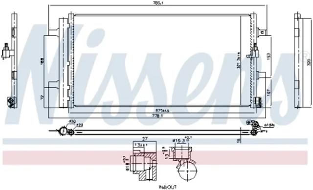 Радіатор кондиціонера 941261 NISSENS