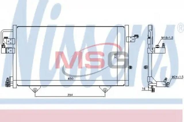 Радіатор охолодження кондиціонера 94209 NISSENS