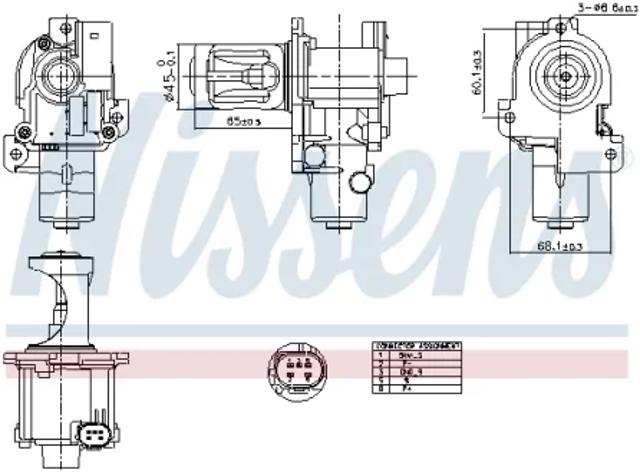 Клапан EGR, рециркуляції газів 98216 NISSENS