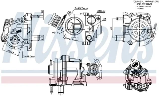 Клапан EGR 98424 NISSENS