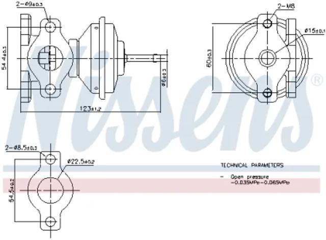 Клапан EGRсістеми рециркуляції відпрацьованих газів 98471 NISSENS
