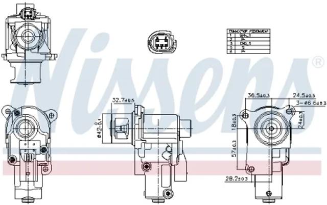 Клапан рециркуляції відпрацьованих газів EGR 98552 NISSENS
