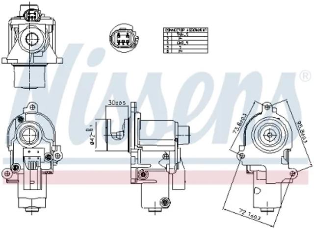 Клапан рециркуляції відпрацьованих газів EGR 98553 NISSENS