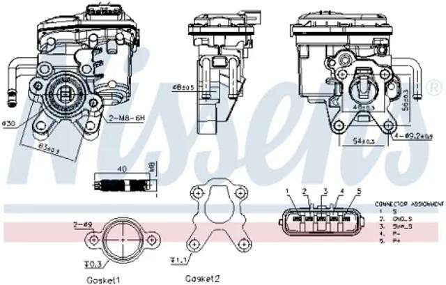 Клапан рециркуляції відпрацьованих газів EGR 98555 NISSENS