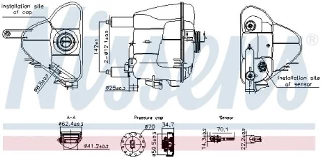 Розширювальний бачок охолодження 996191 NISSENS