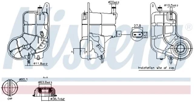 Бачок для води 996288 NISSENS