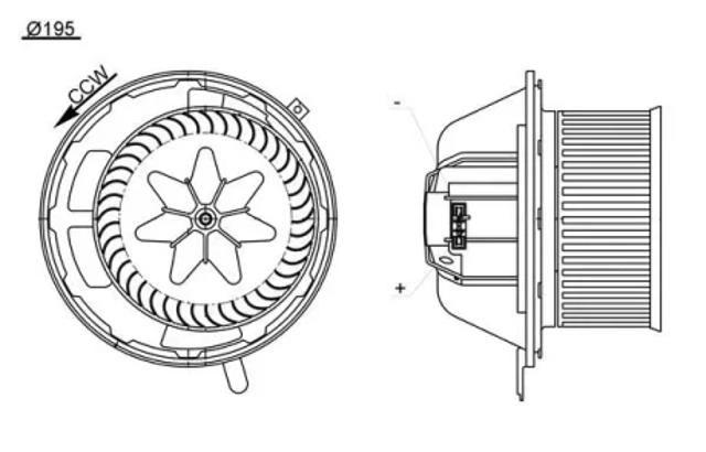 Електромотор пічки AB194000S MAHLE