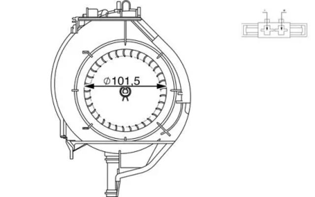 Моторчик пічки AB266000S MAHLE