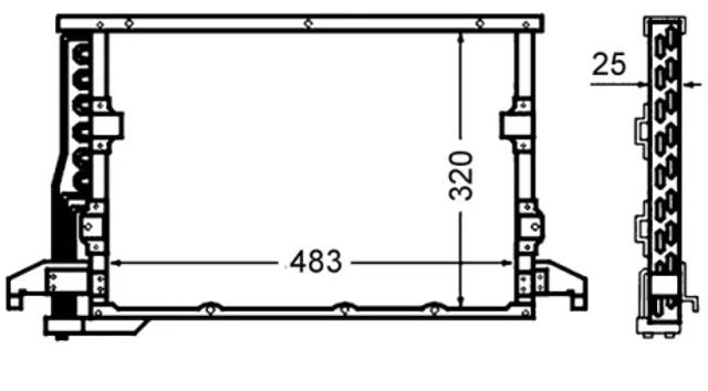 Конденсатор системи охолодження системи AC512000S MAHLE