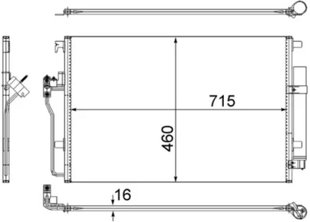Радіатор кондиціонера AC553001S MAHLE