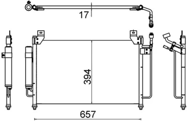 Конденсатор кондиціонера AC642000S MAHLE