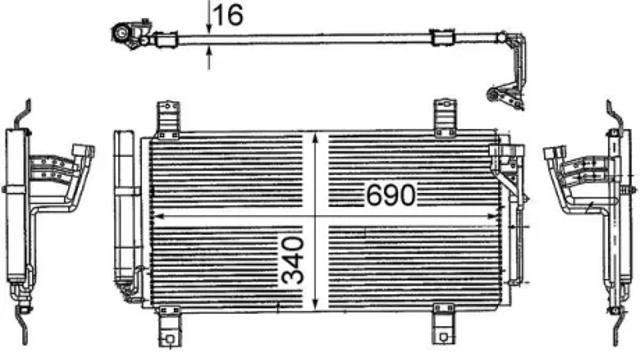 Трубопроводи і радіатор кондиціонера AC714000S MAHLE