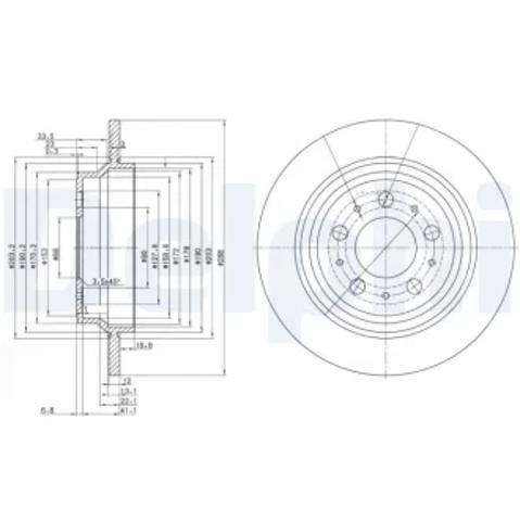 Дискові гальма BG3515 DELPHI