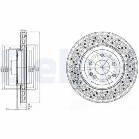 Диск переднього гальма BG3985C DELPHI