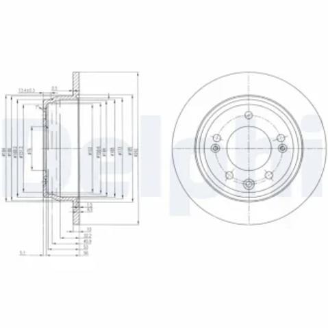 Гальмо дискове переднє BG4082C DELPHI